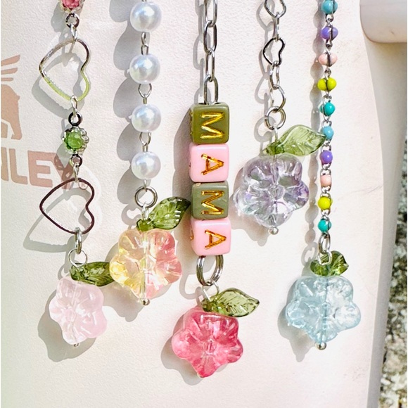 Floral Stanley Cup Accessories Floral Stanley Charm Floral Tumbler Charm - Picture 6 of 13